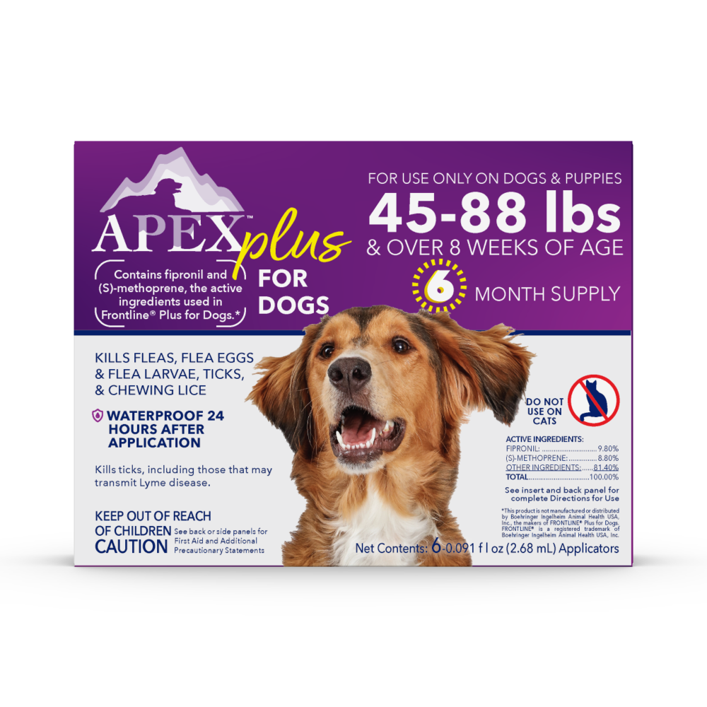 Apex™ Plus for Dogs 45-88 lbs (6 Count) – Apex Animal Health