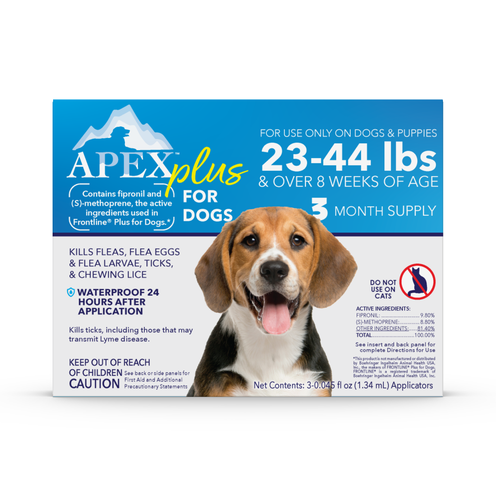 Apex™ Plus for Dogs 23-44 lbs (3 Count) – Apex Animal Health